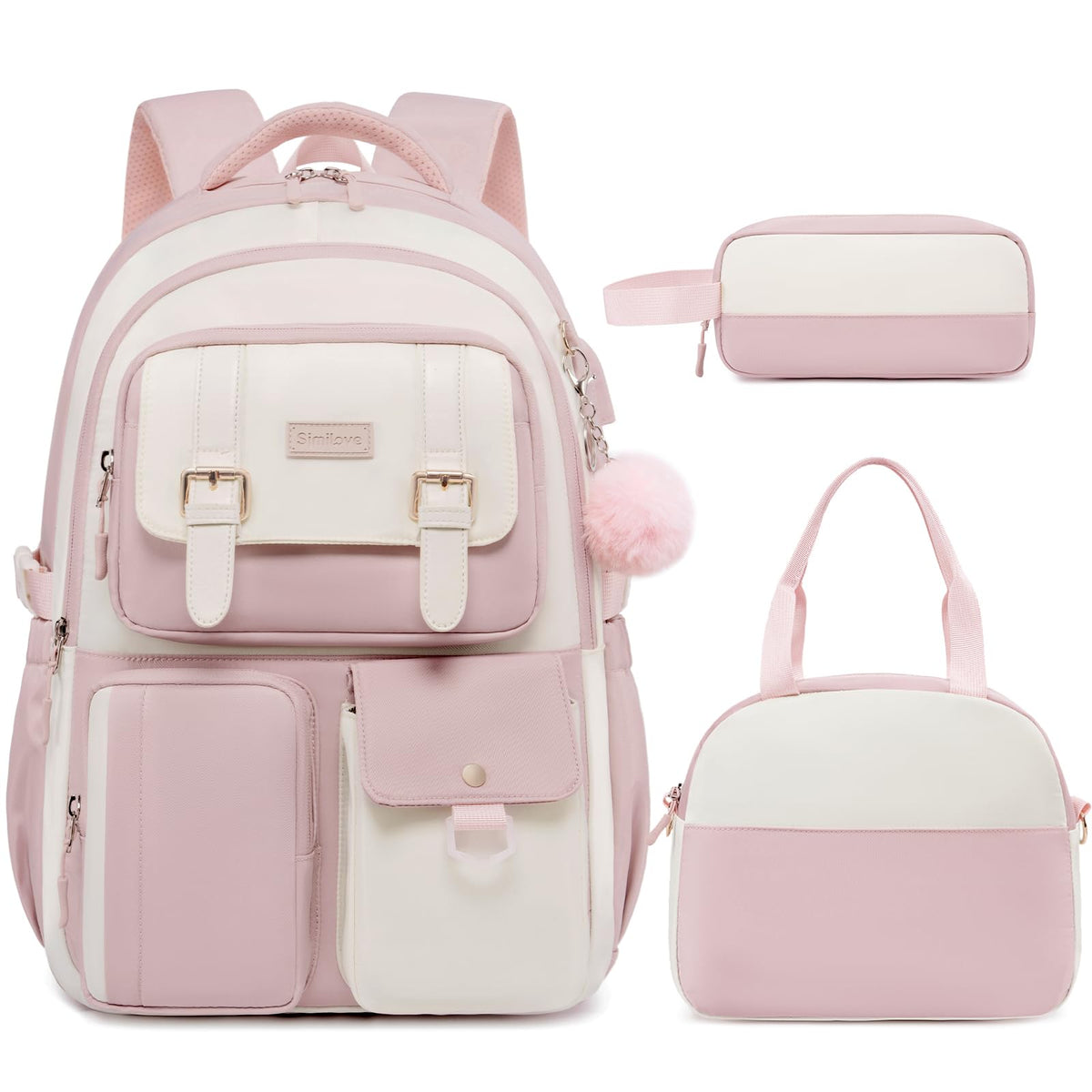 Backpack for Girls, School Backpacks for Teen Girls with Lunch Box