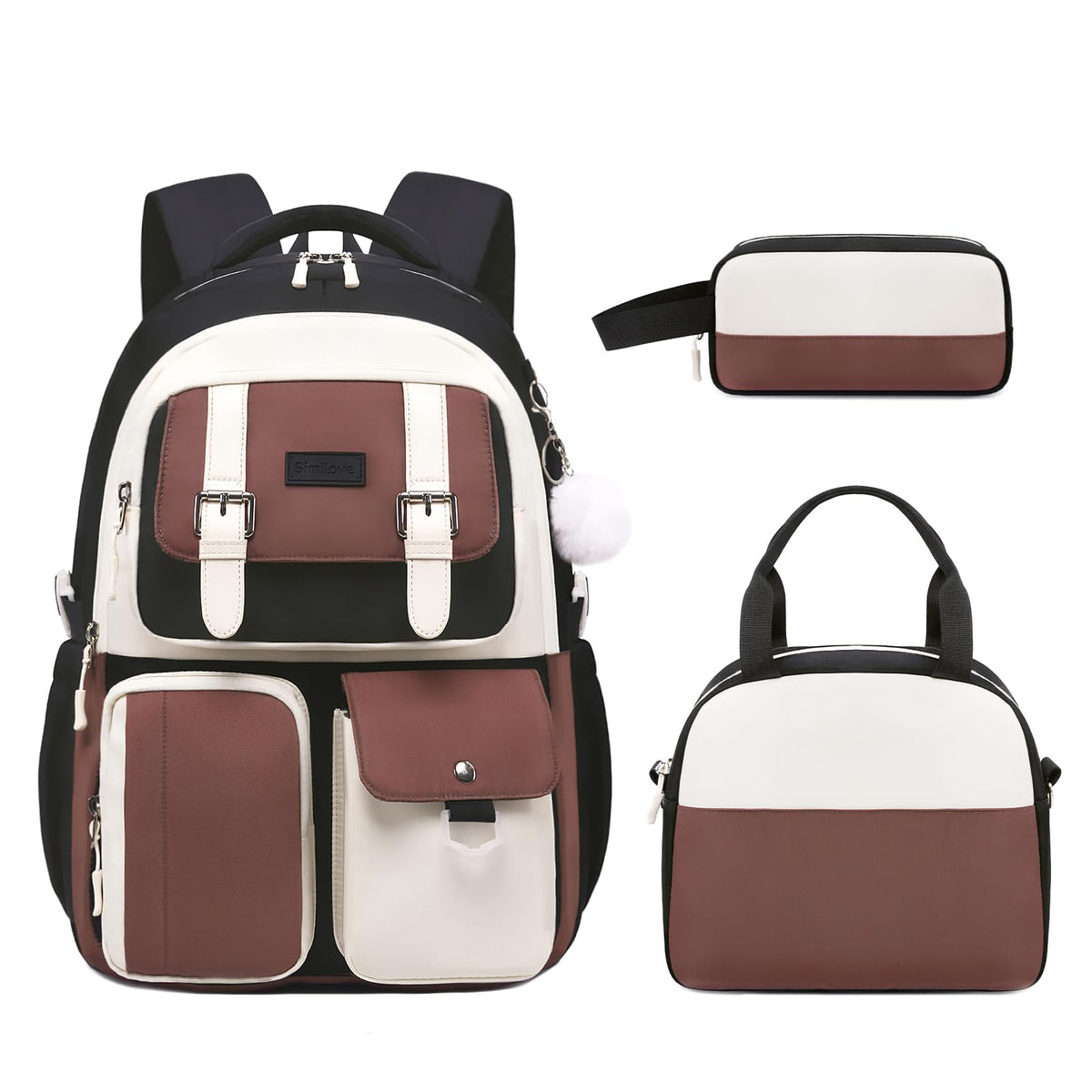 Backpack for Girls, School Backpacks for Teen Girls with Lunch Box