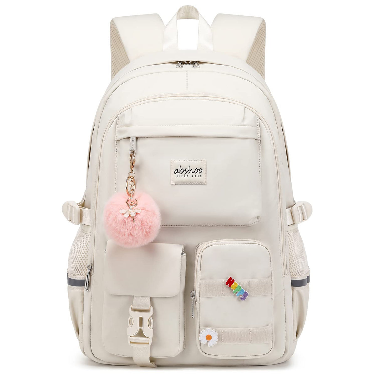 abshoo Big Student Laptop Backpack For College Women Middle High School Teen Girls Bookbag Travel Daypack (Black)