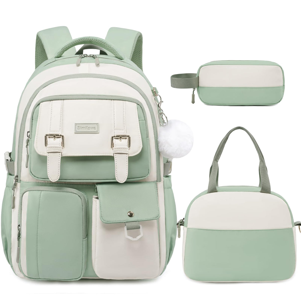 Backpack for Girls, School Backpacks for Teen Girls with Lunch Box