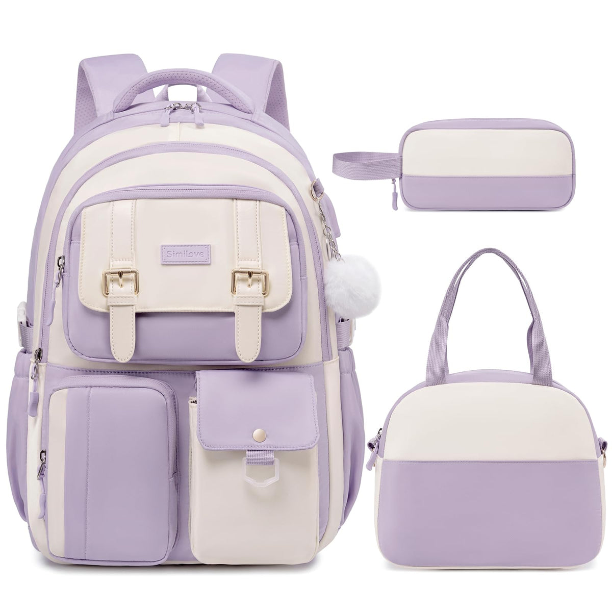 Backpack for Girls, School Backpacks for Teen Girls with Lunch Box