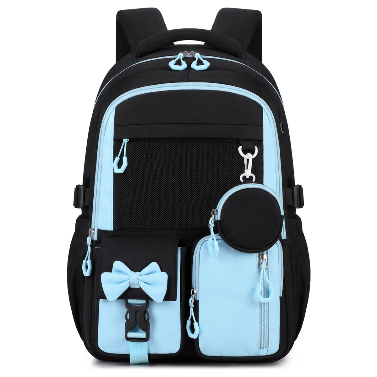 Backpack for School, Kids Backpacks for Girls, Girls Cute Bookbag for Teens, Schoolbag for Elementary Middle School Students, Girl Backpacks Ages 6-8, With Coin Purse, Travel, Camp, Purple Plaid
