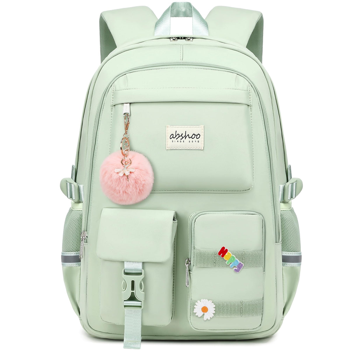 abshoo Big Student Laptop Backpack For College Women Middle High School Teen Girls Bookbag Travel Daypack (Black)