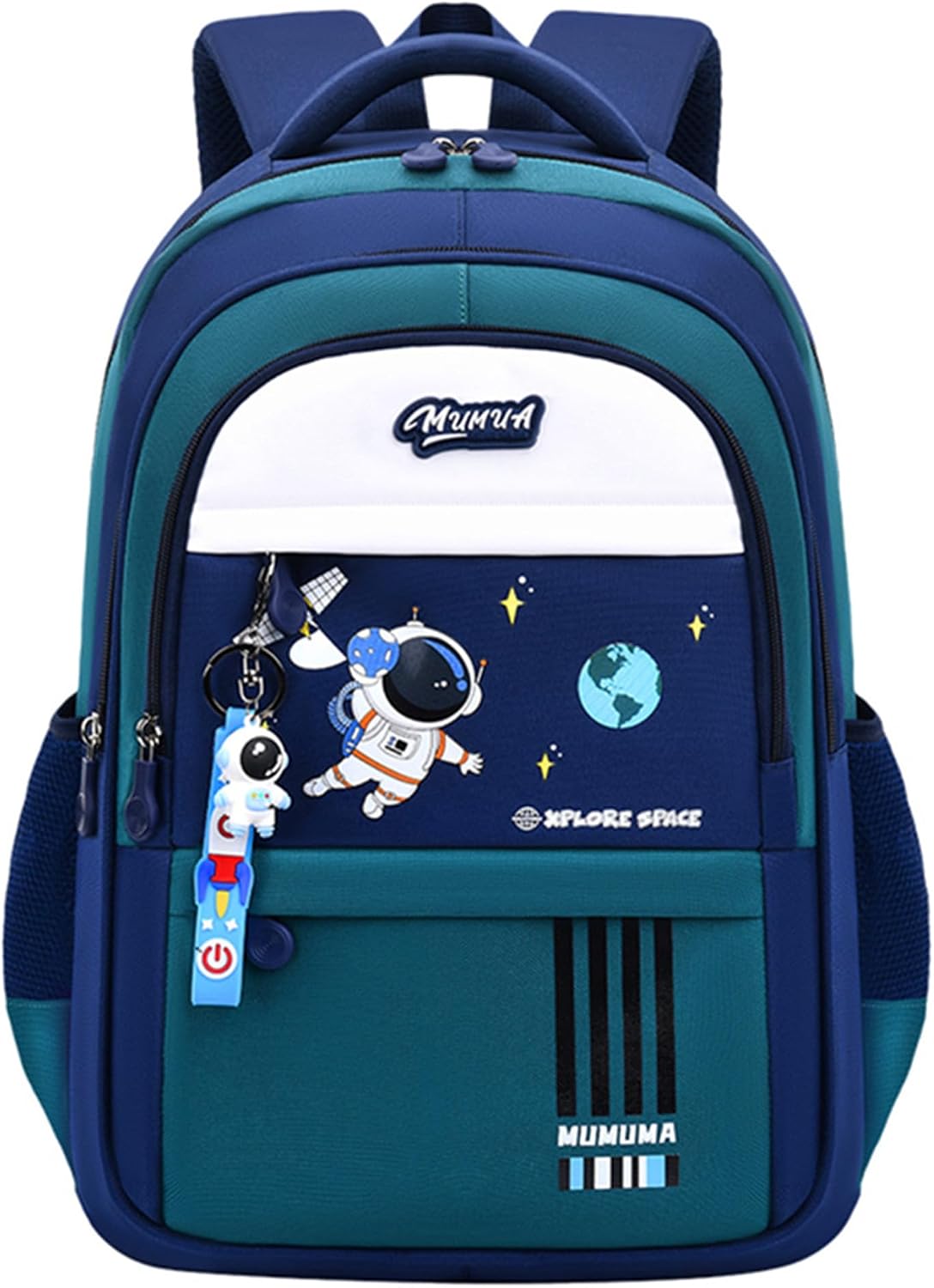 ZHANAO Boys Backpack Astronaut Sports Kids Backpack Space Schoolbag for Girls&Boys Elementary Student Bookbag