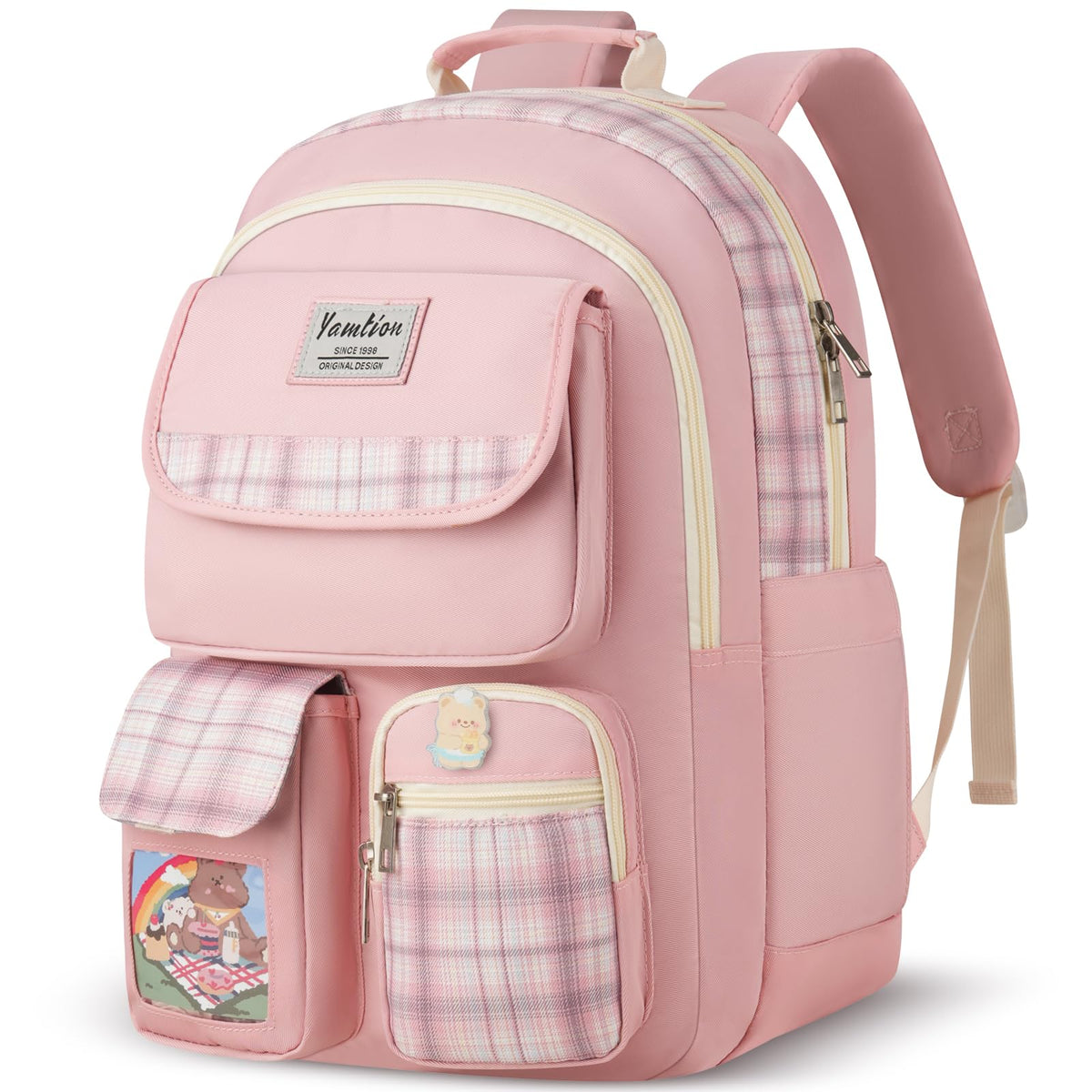 YAMTION School Backpack for Girls,Kids Bookbag Laptop Back Pack for Middle High School,Teens Cute Schoolbag,Mochila para Niñas,Blue