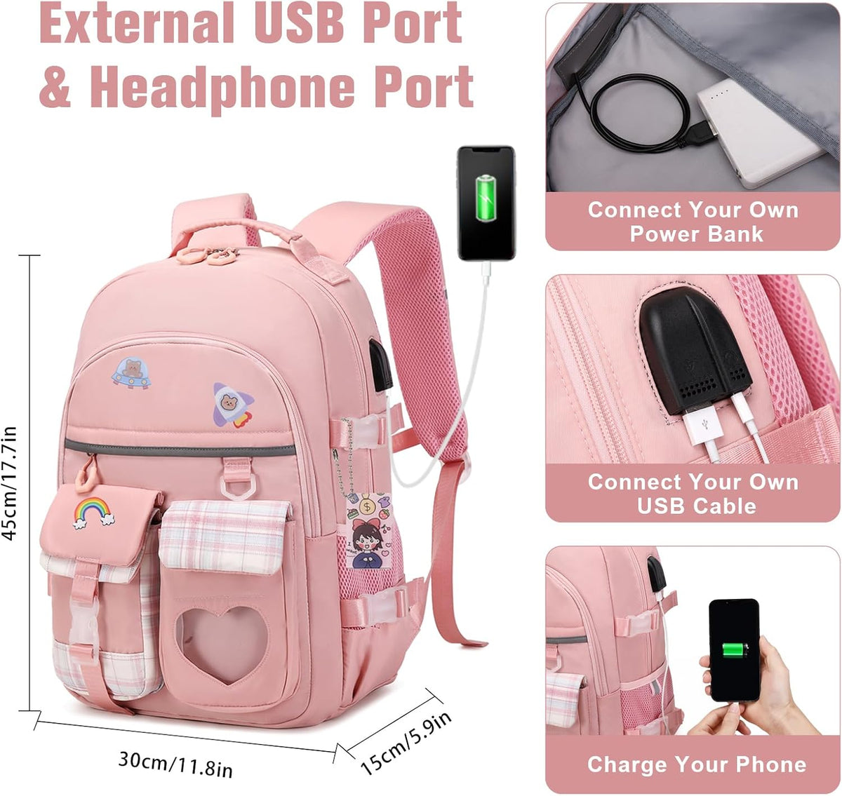 ACESAK Backpack for Girls - Bookbag Backpacks Schoolbag for Girls Kids Teen