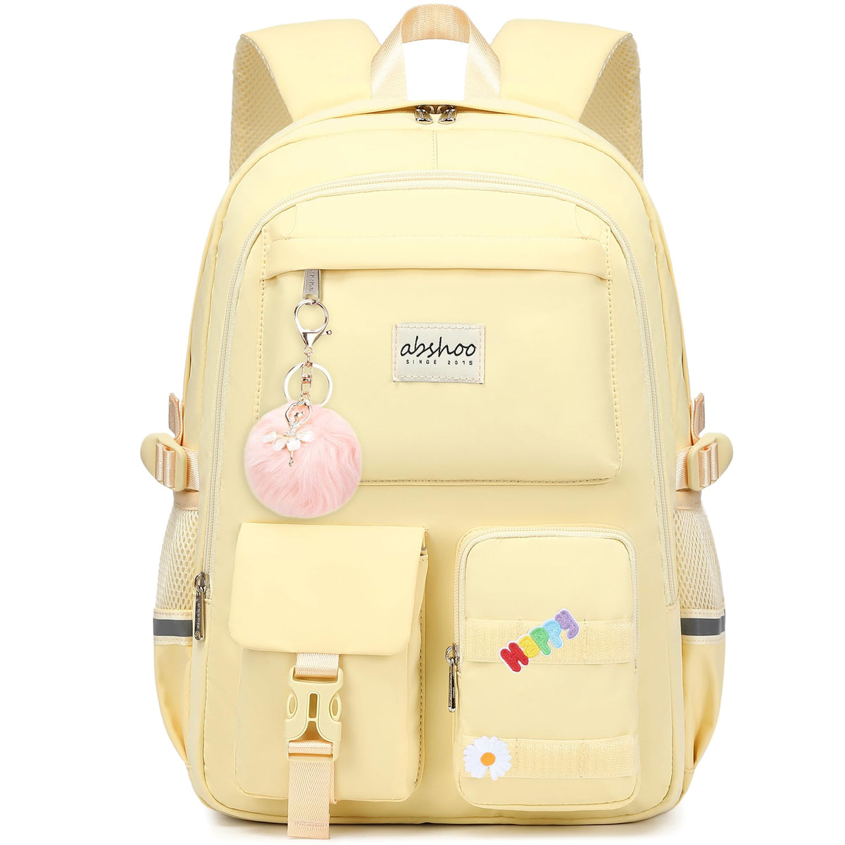 abshoo Big Student Laptop Backpack For College Women Middle High School Teen Girls Bookbag Travel Daypack (Black)