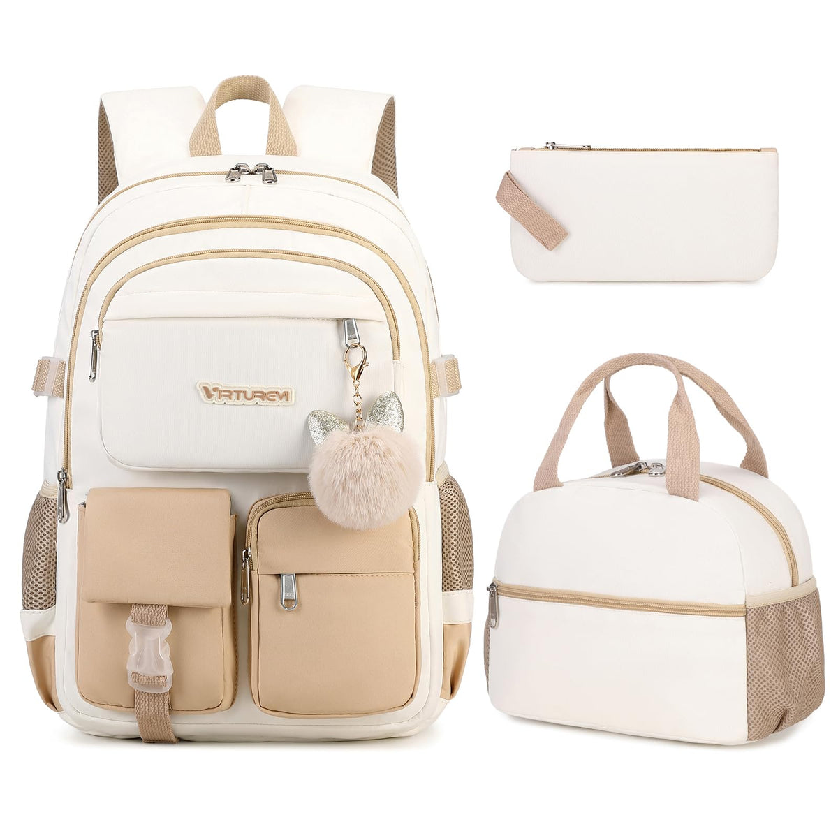 3PCS Girls Backpack for School Kids Schoolbag Teens Book Bag