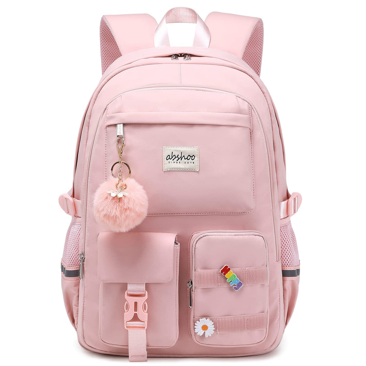 abshoo Big Student Laptop Backpack For College Women Middle High School Teen Girls Bookbag Travel Daypack (Black)
