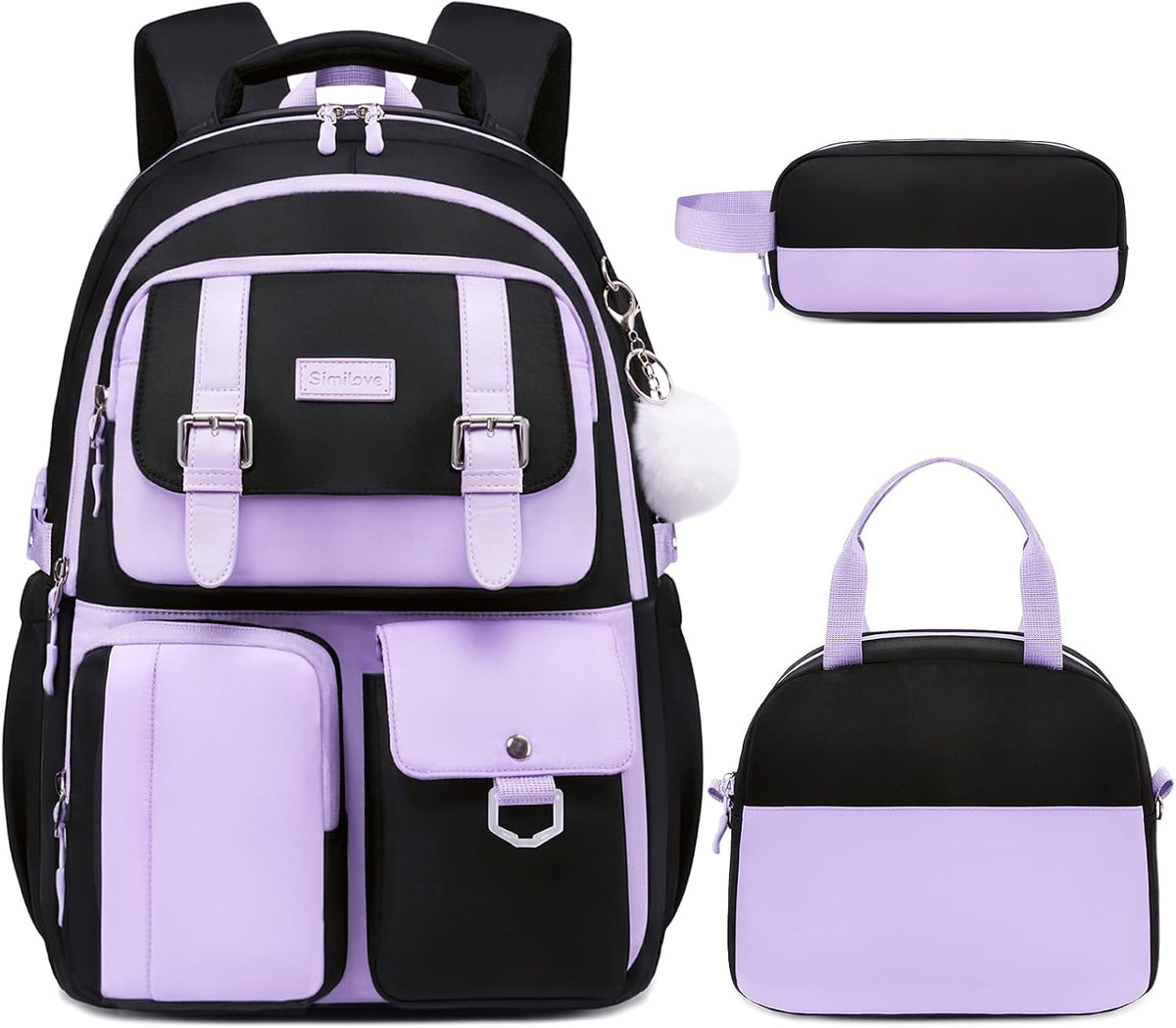 Backpack for Girls, School Backpacks for Teen Girls with Lunch Box