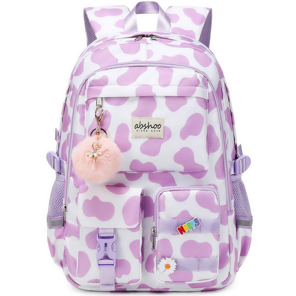 abshoo Big Student Laptop Backpack For College Women Middle High School Teen Girls Bookbag Travel Daypack (Black)