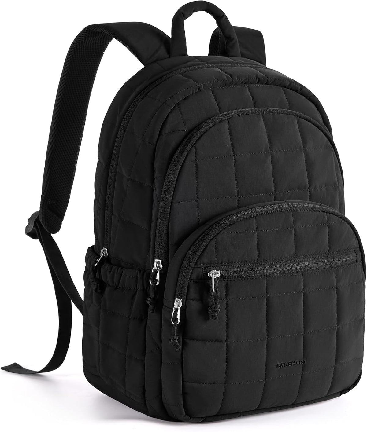 BAGSMART Travel Backpack for Women, 15.6" College Laptop Backpack, Black