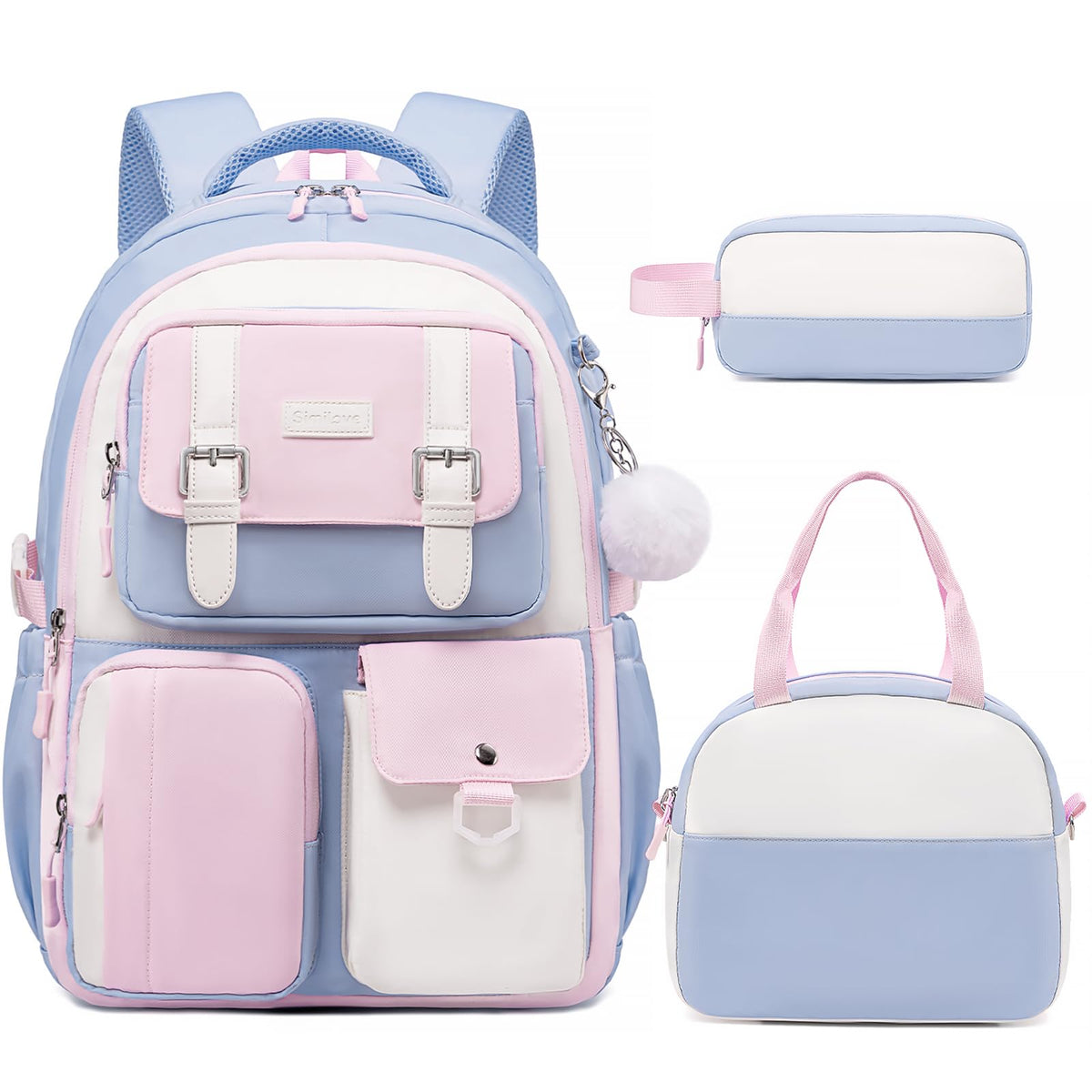 Backpack for Girls, School Backpacks for Teen Girls with Lunch Box