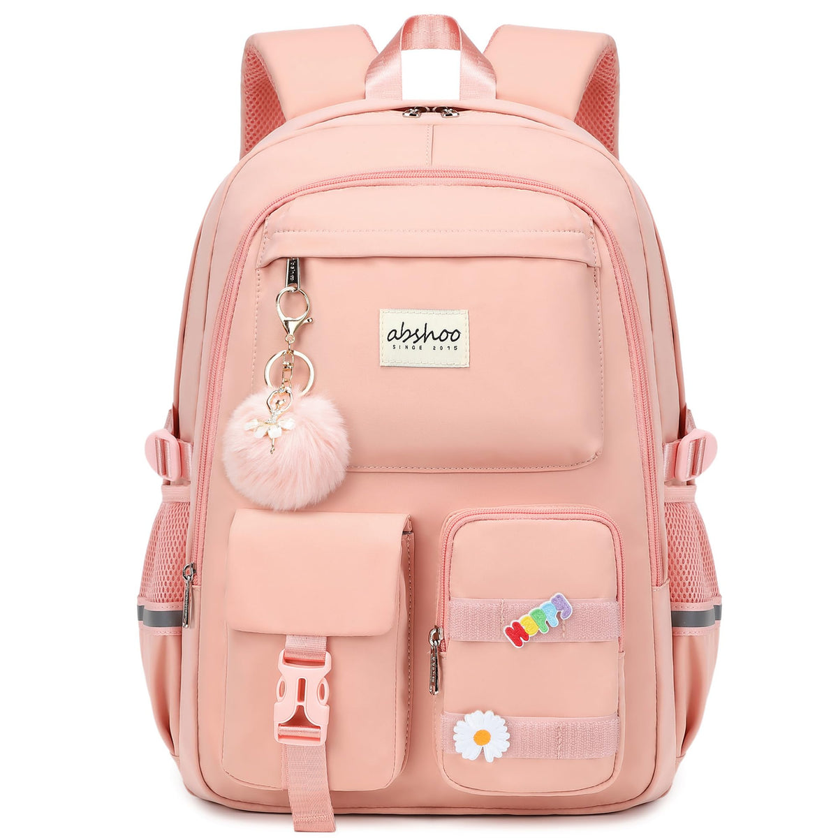 abshoo Big Student Laptop Backpack For College Women Middle High School Teen Girls Bookbag Travel Daypack (Black)