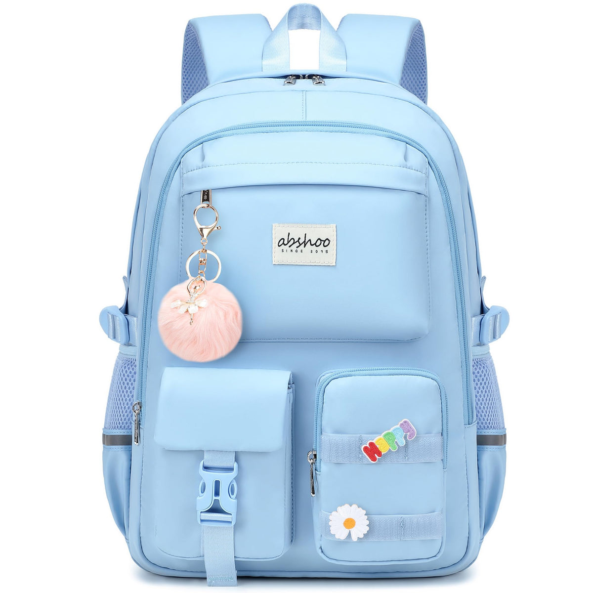 abshoo Big Student Laptop Backpack For College Women Middle High School Teen Girls Bookbag Travel Daypack (Black)