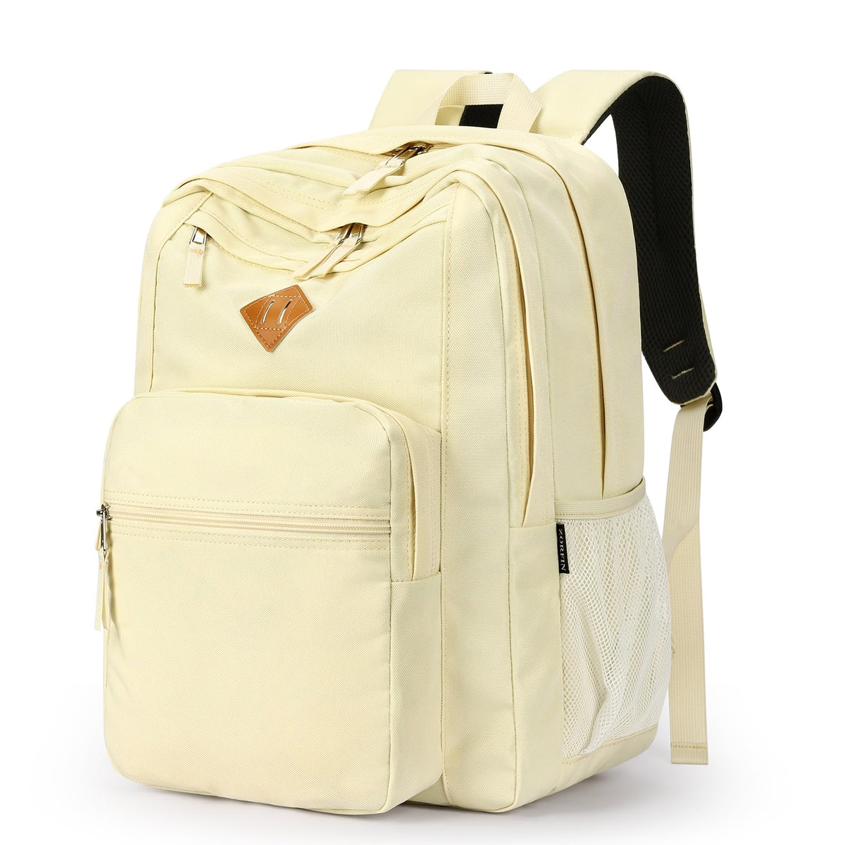 ZORFIN 26L Black Backpack for College, and Travel: Water Resistant Bookbag