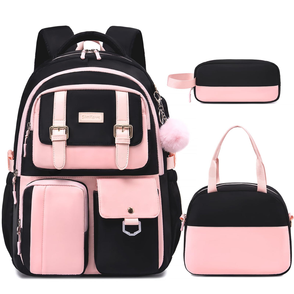 Backpack for Girls, School Backpacks for Teen Girls with Lunch Box