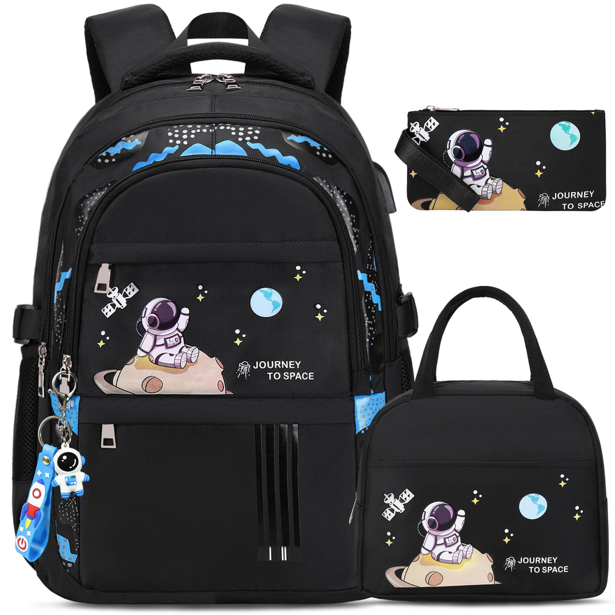 ACESAK Astronaut Backpack for Boys - Boy Backpack Schoolbag with Lunch Bag