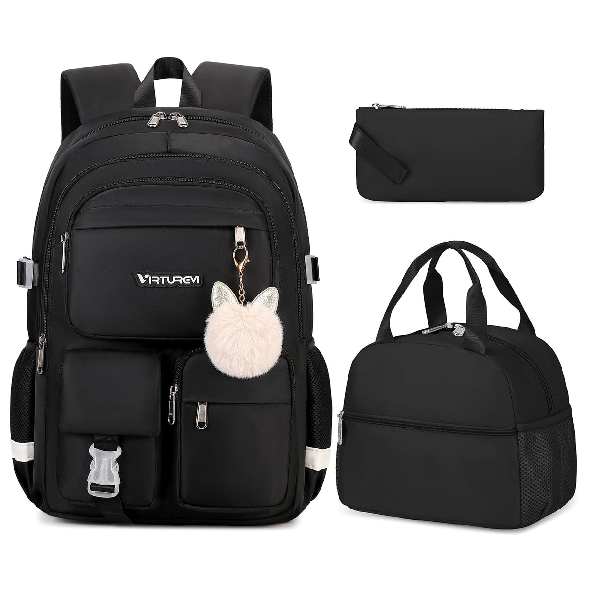 3PCS Girls Backpack for School Kids Schoolbag Teens Book Bag