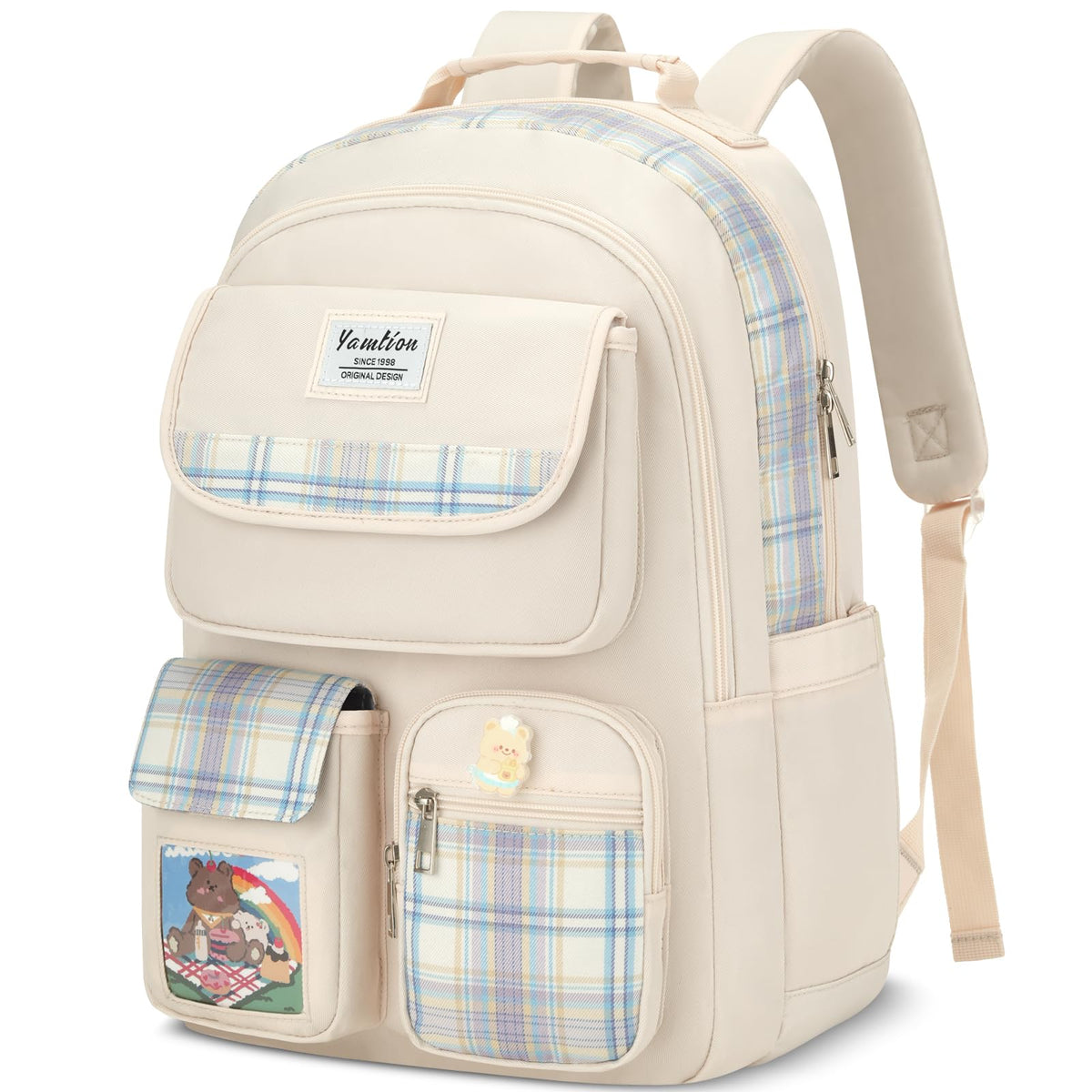 YAMTION School Backpack for Girls,Kids Bookbag Laptop Back Pack for Middle High School,Teens Cute Schoolbag,Mochila para Niñas,Blue