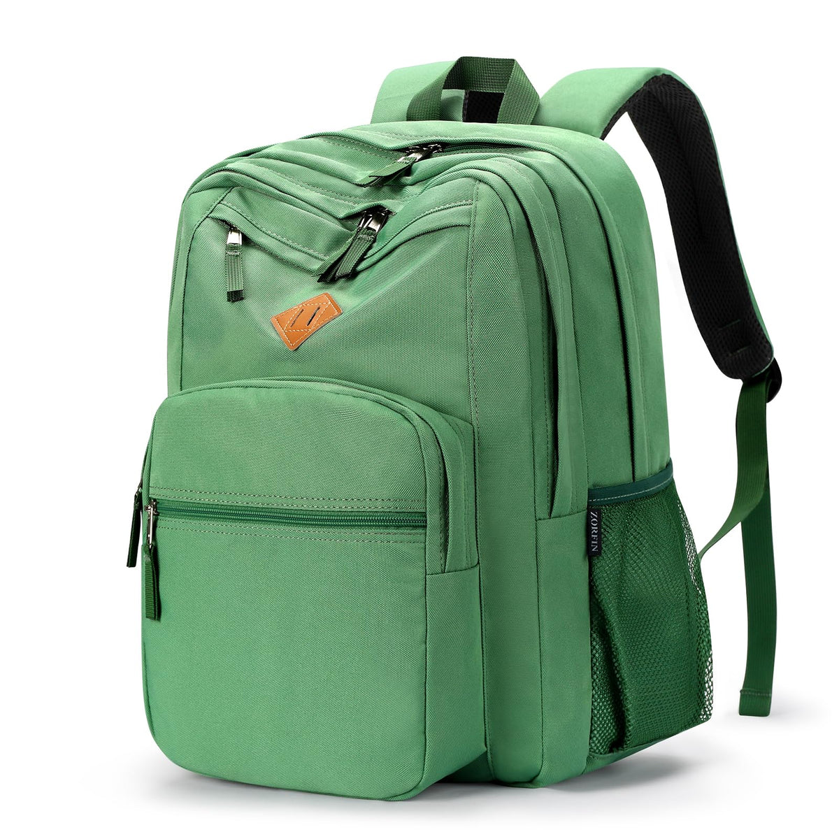 ZORFIN 26L Black Backpack for College, and Travel: Water Resistant Bookbag