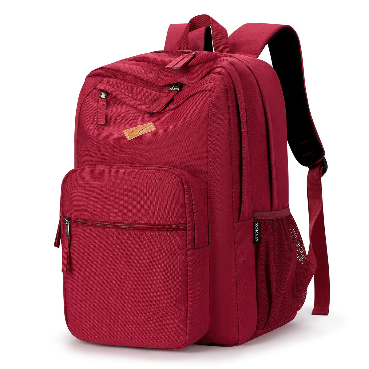 ZORFIN 26L Black Backpack for College, and Travel: Water Resistant Bookbag