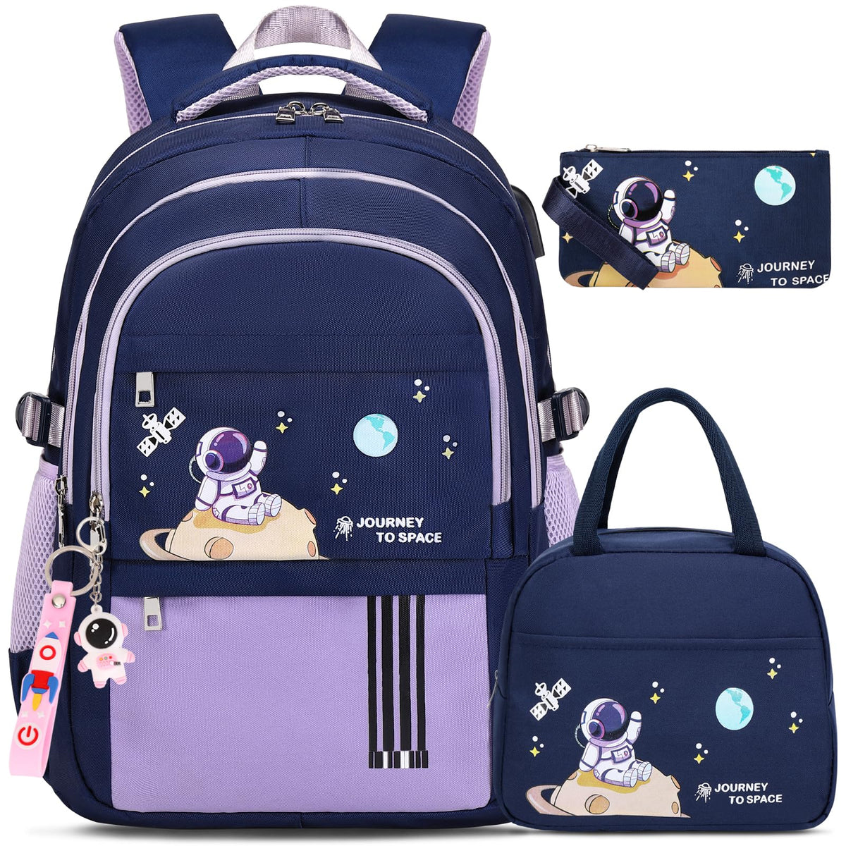 ACESAK Astronaut Backpack for Boys - Boy Backpack Schoolbag with Lunch Bag