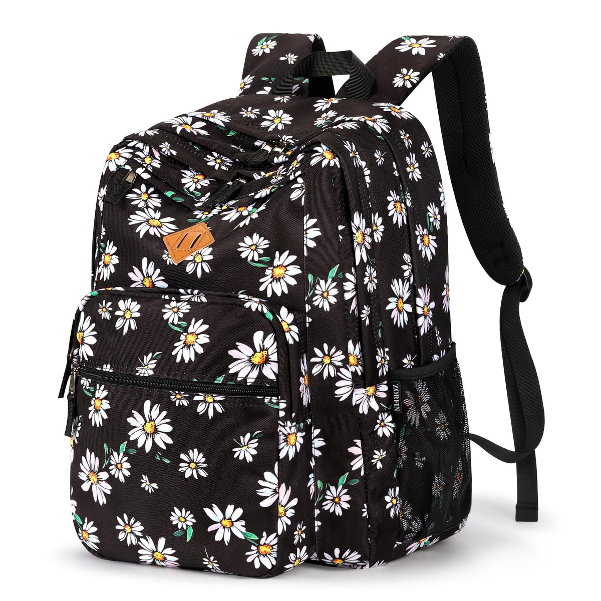 ZORFIN 26L Black Backpack for College, and Travel: Water Resistant Bookbag