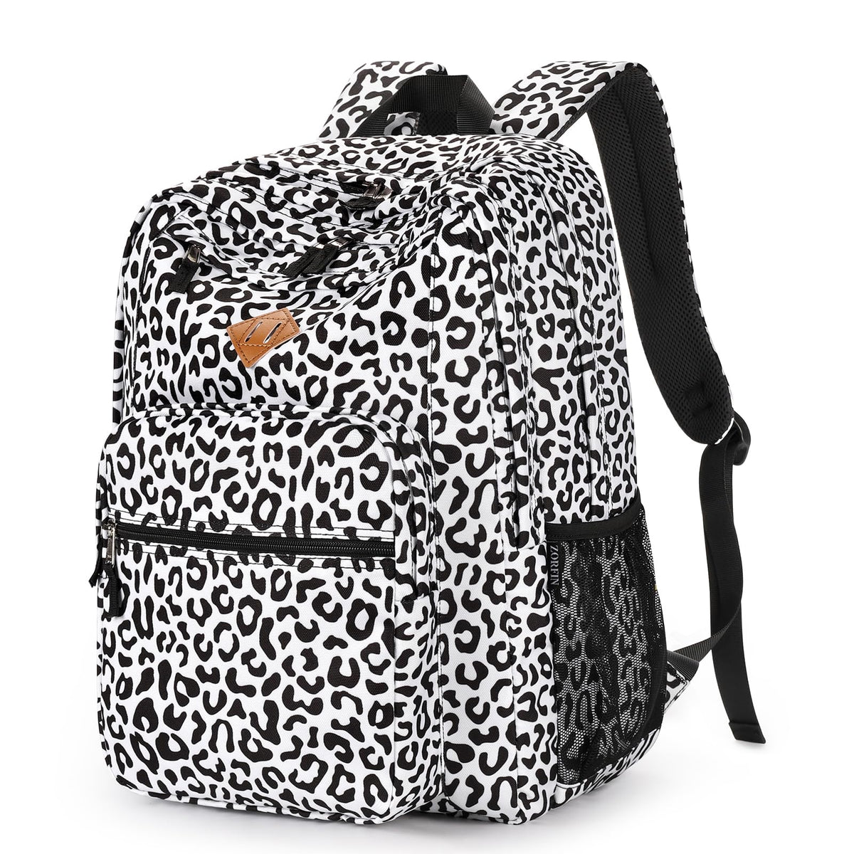 ZORFIN 26L Black Backpack for College, and Travel: Water Resistant Bookbag
