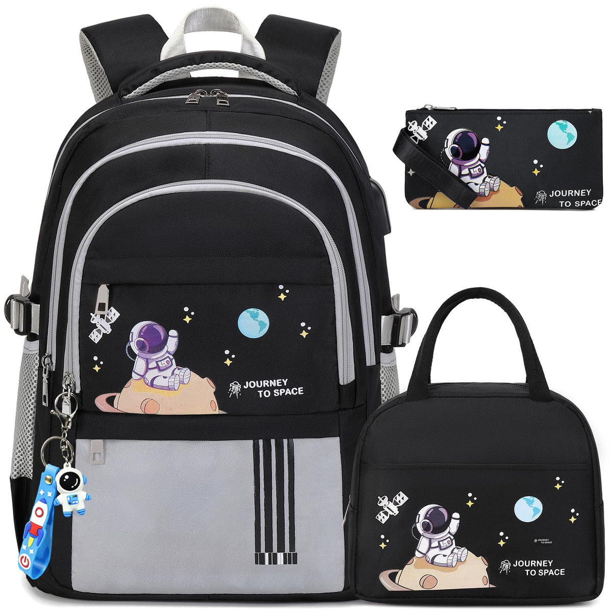 ACESAK Astronaut Backpack for Boys - Boy Backpack Schoolbag with Lunch Bag