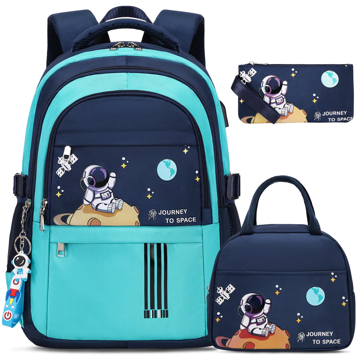 ACESAK Astronaut Backpack for Boys - Boy Backpack Schoolbag with Lunch Bag