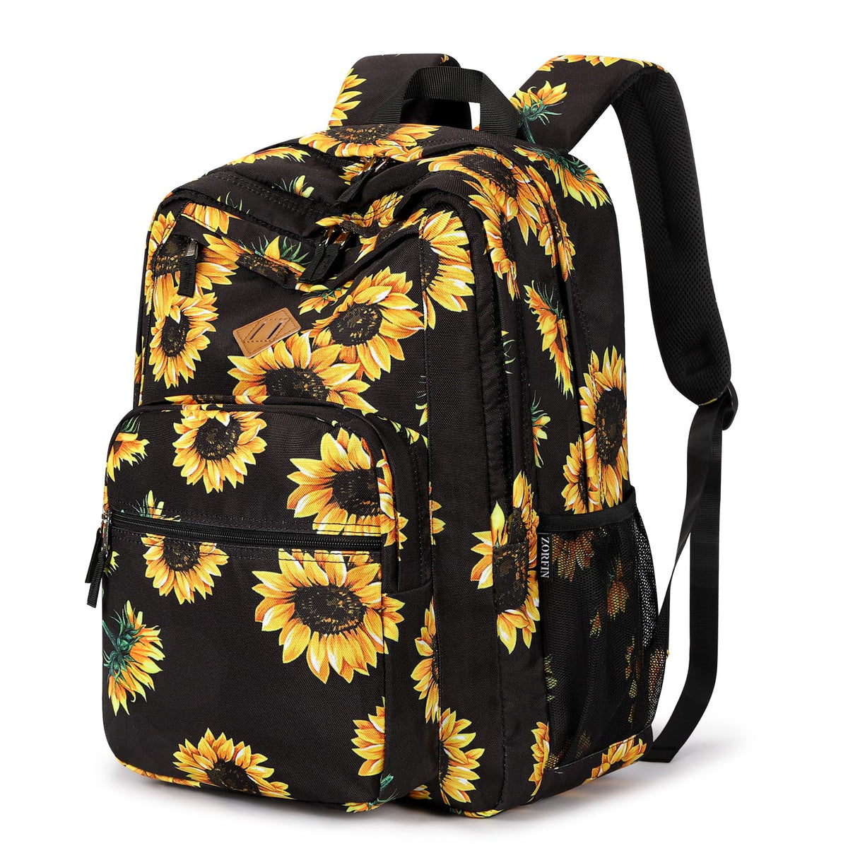 ZORFIN 26L Black Backpack for College, and Travel: Water Resistant Bookbag