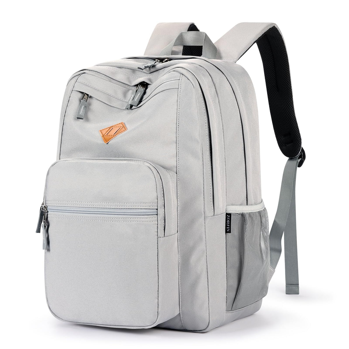 ZORFIN 26L Black Backpack for College, and Travel: Water Resistant Bookbag