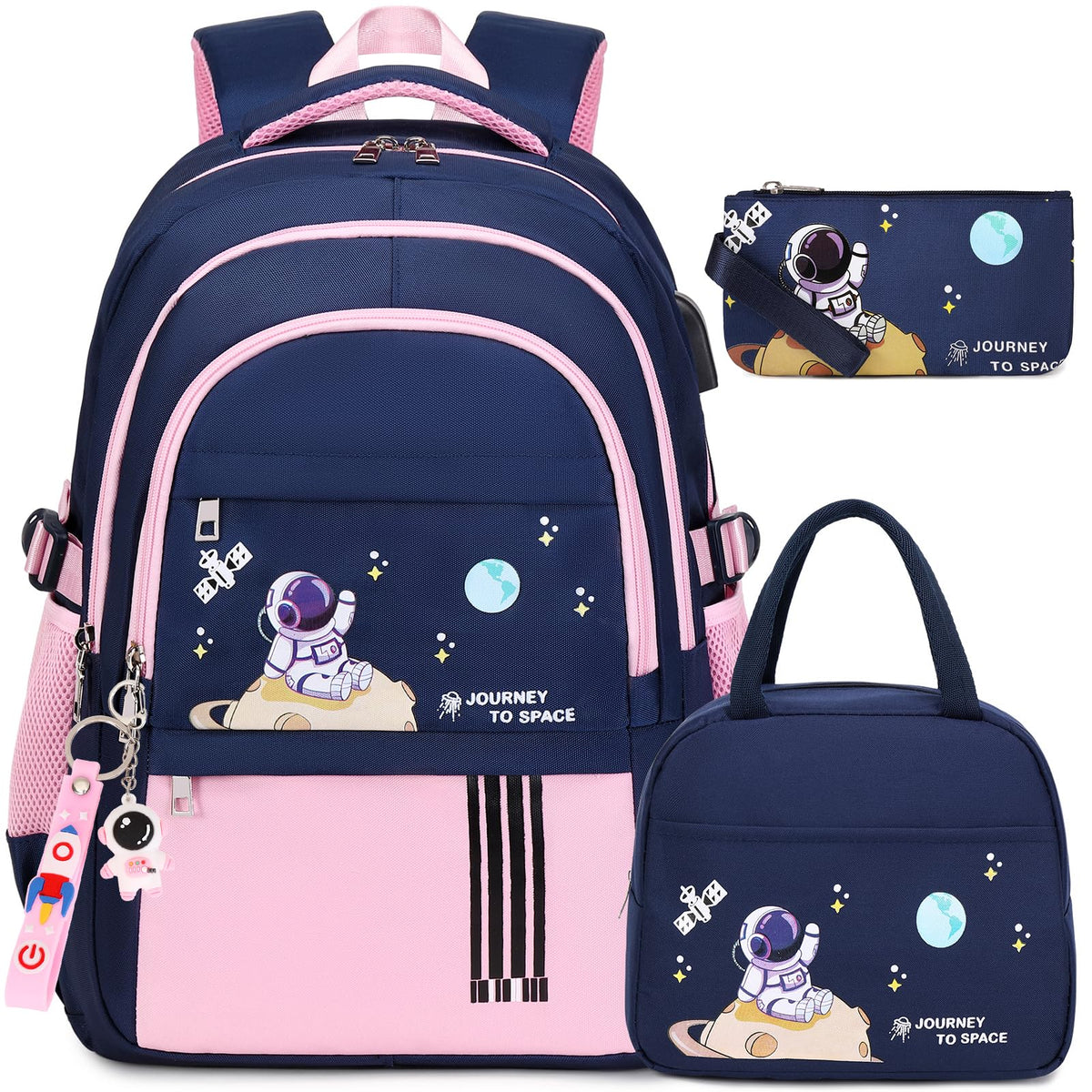 ACESAK Astronaut Backpack for Boys - Boy Backpack Schoolbag with Lunch Bag