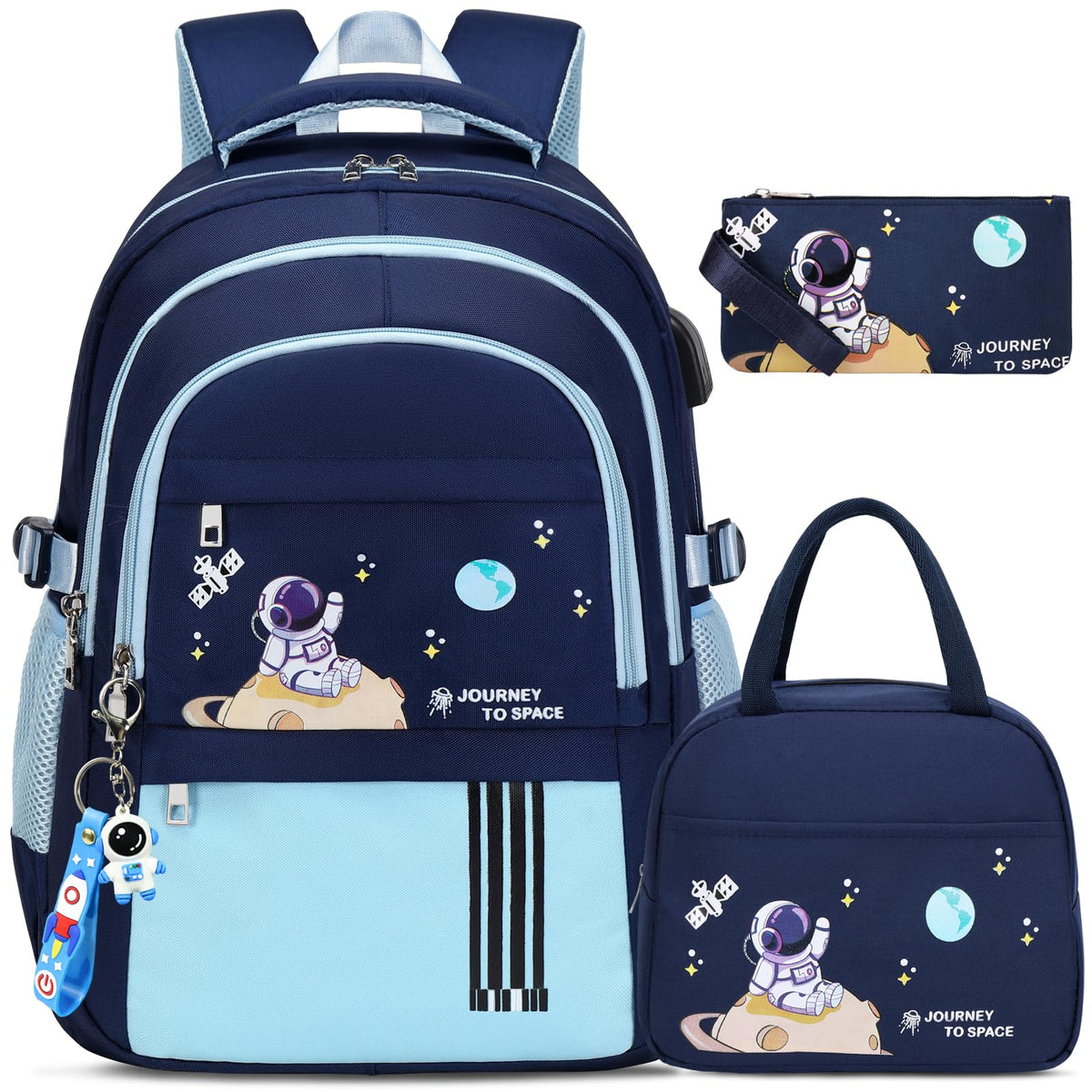 ACESAK Astronaut Backpack for Boys - Boy Backpack Schoolbag with Lunch Bag