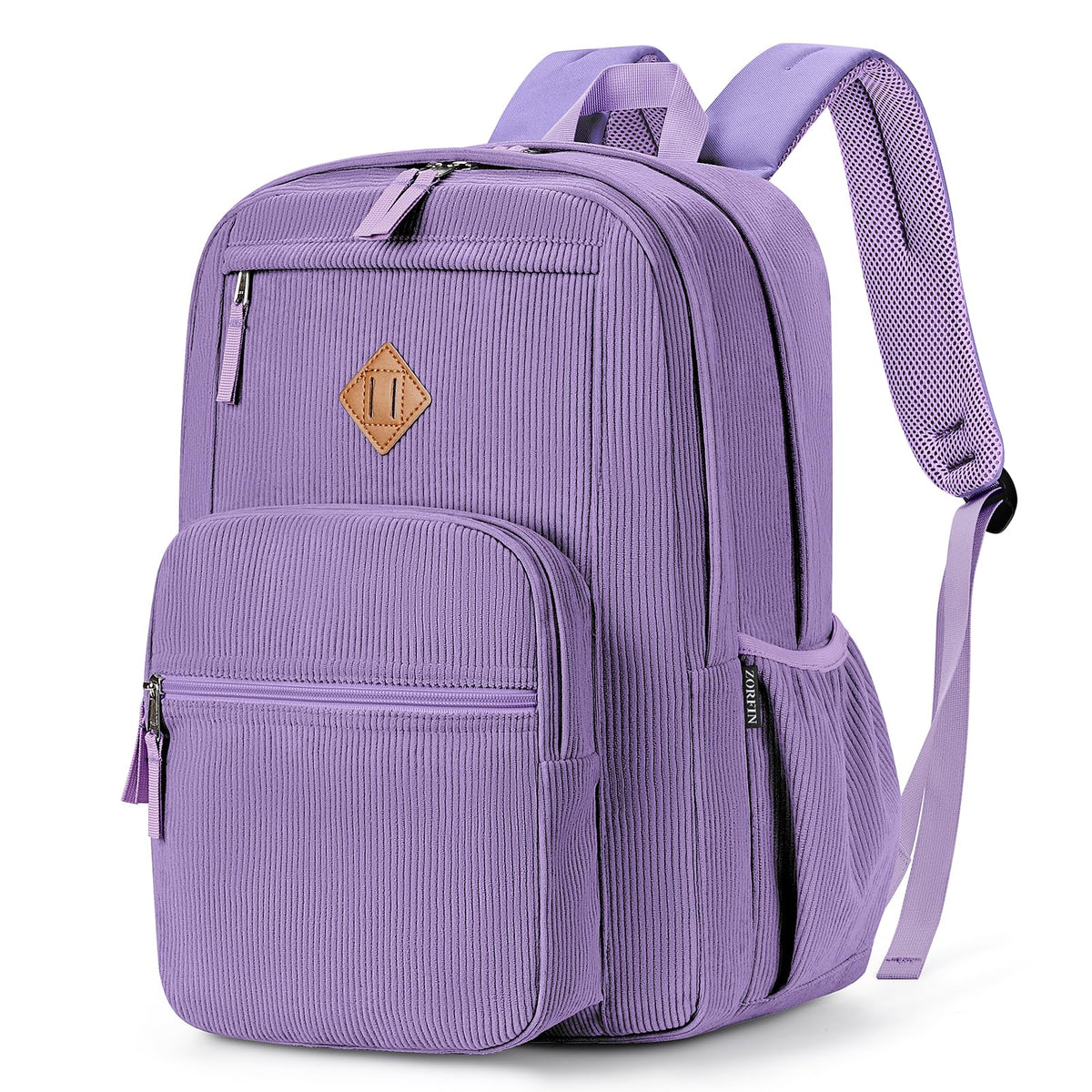 ZORFIN 26L Black Backpack for College, and Travel: Water Resistant Bookbag