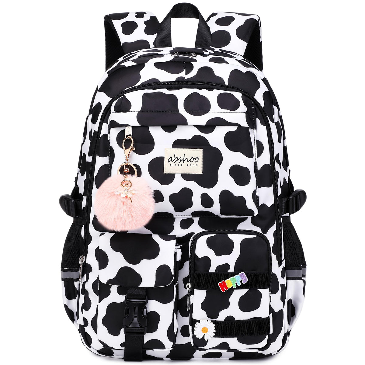 abshoo Big Student Laptop Backpack For College Women Middle High School Teen Girls Bookbag Travel Daypack (Black)