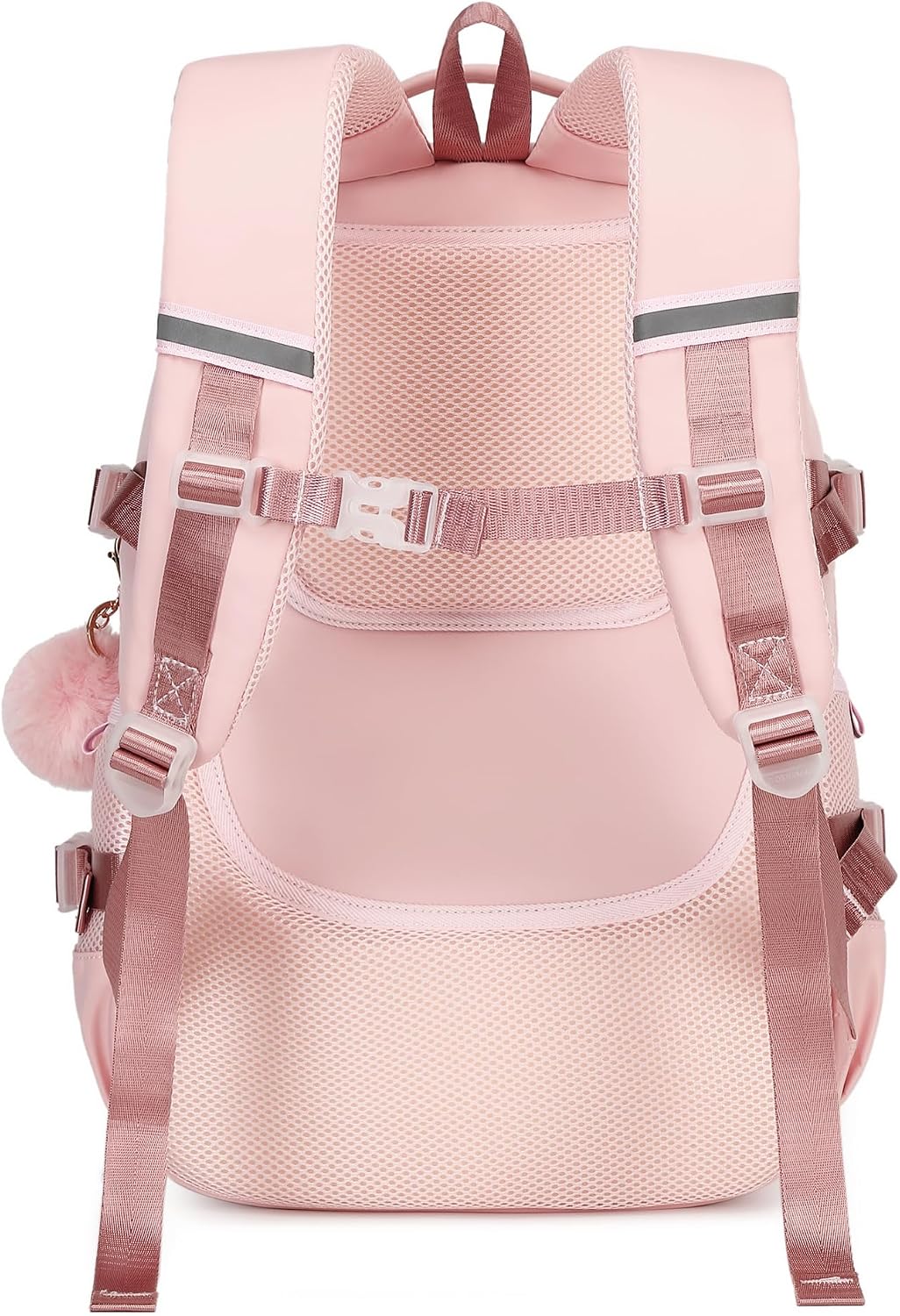 Backpack for Girls, 15.6 Inch Laptop School Bag Kids Kindergarten Elementary College Backpacks Large Bookbags for Teen Girl Women Students Casual Travel Daypacks (Pink)