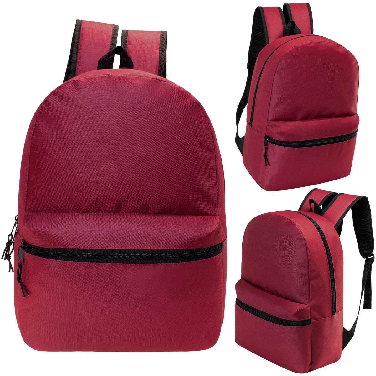 17" Backpacks in Bulk, Elementary, Middle, & High School, Assorted Colors